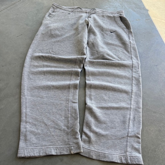 Nike Other - Nike Mens Grey Fleece Wide Leg Sweatpants Drawstring Pockets Large